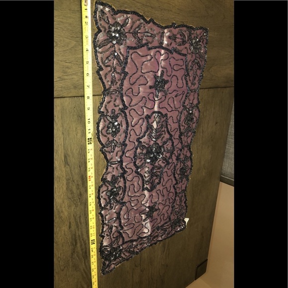 Table Accents Covers Beaded Sequins 5 pc Holiday Purple Silver Ramadan Eid Decor - Picture 14 of 16